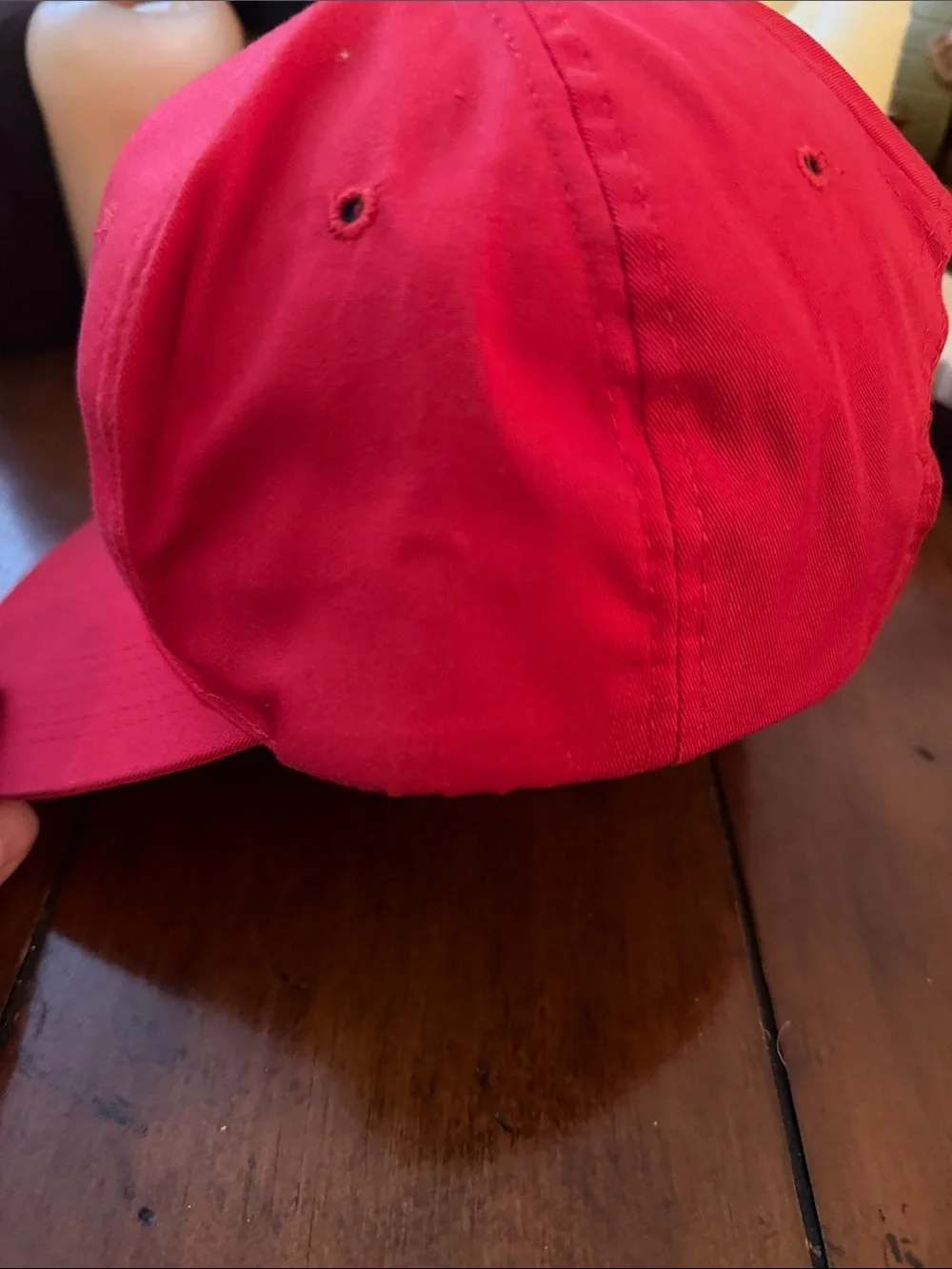 ADESa Red  Swim Cap with Blue Logo
